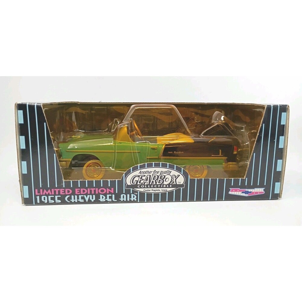 Gearbox 1955 Green Chevy Bel Air Limited Edition Diecast Car Turqouise & White